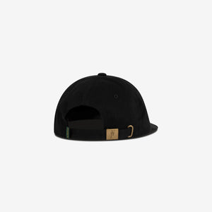 Black low profile 6 panel cap