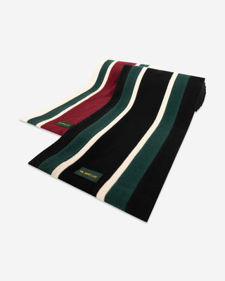 Green striped merino scarf