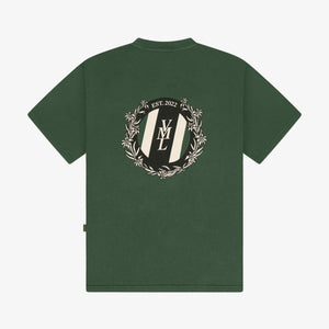 Maglietta con emblema alpino verde|verde