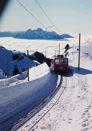 Rigi railway in winter