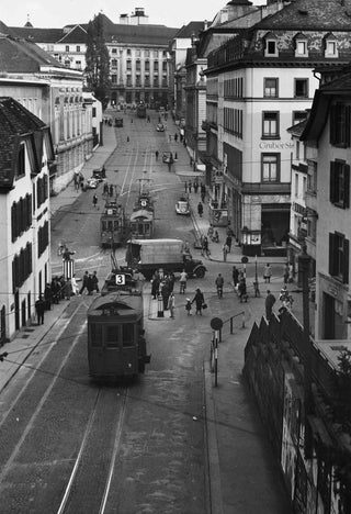Traffic in the street in Basel